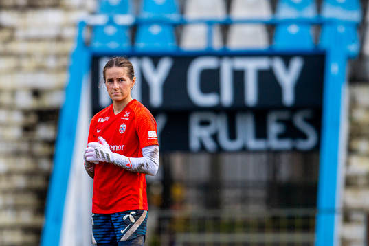 Goalkeeper Rugile Rulyte of the Norwegian women's national