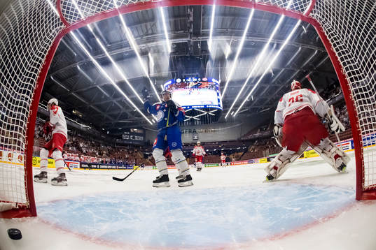 Leksands Tobias Ekberg celebrating