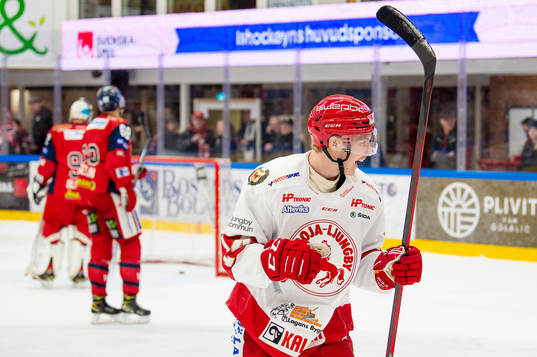 Troja/Ljungbys Oscar Öhman jublar