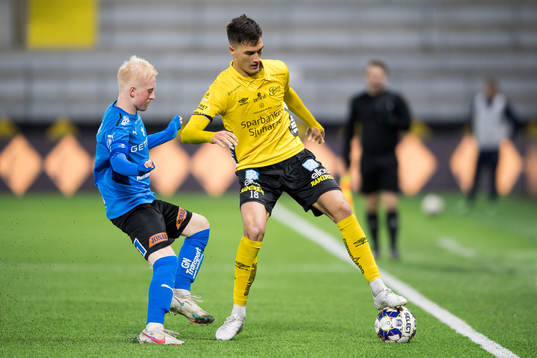 Halmstads Pontus Carlsson och Elfsborgs Amer Jusic
