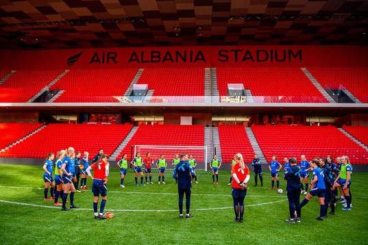 Players and staff of the Norwegian women's national