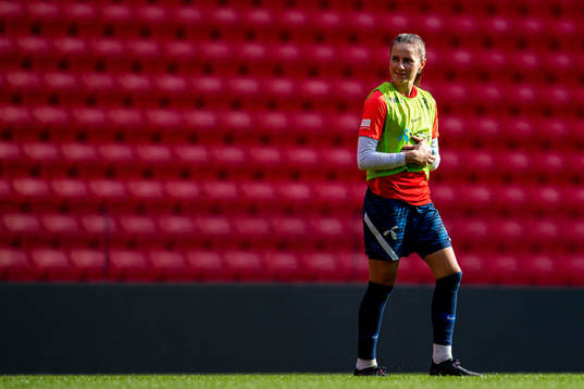 Goalkeeper Rugile Rulyte of the Norwegian women's national