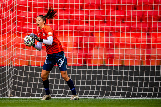 Goalkeeper Cecilie Fiskerstrand of the Norwegian women's