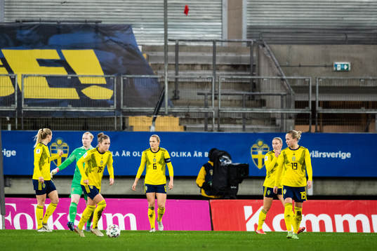 Players of Sweden looks dejected