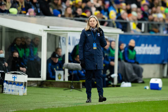 Head coach Anna Signeul of Finland