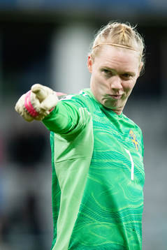 Goalkeeper Hedvig Lindahl of Sweden