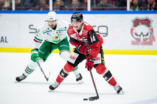 Malmö Redhawks Carl-Johan Lerby och Rögles Mattias