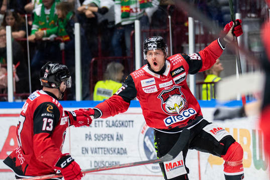Malmö Redhawks Carl Persson jublar