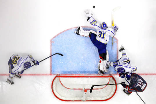 Räddning av Leksands målvakt Kasimir Kaskisuo