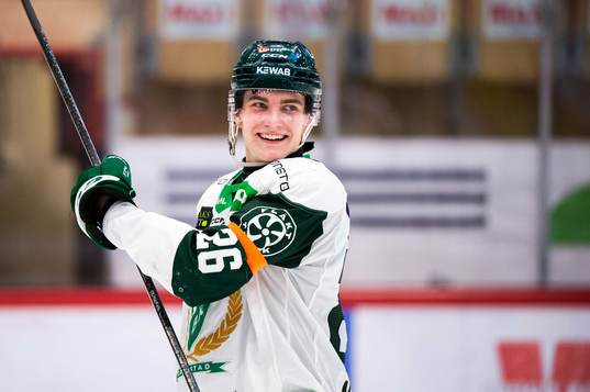 Färjestads Joel Nyström jublar