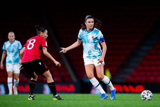 Endrina Elezaj of Albania and Ingrid Syrstad Engen of Norway