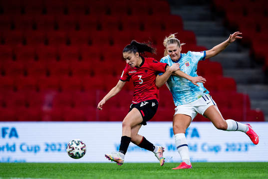 Arbenita Curraj of Albania and Lisa-Marie Karlseng Utland