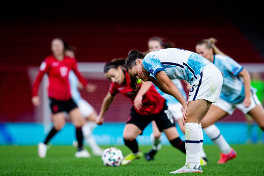 Vilde Bøe Risa of Norway in pain