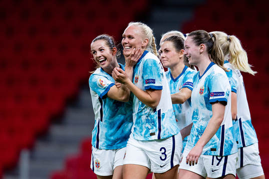 Maria Thorisdottir of Norway celebrates