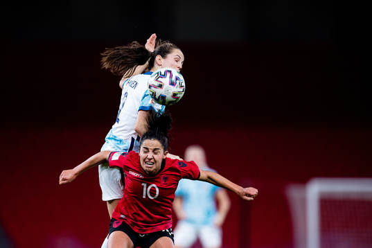 Tuva Hansen of Norway and Qendresa Krasniqi of Albania