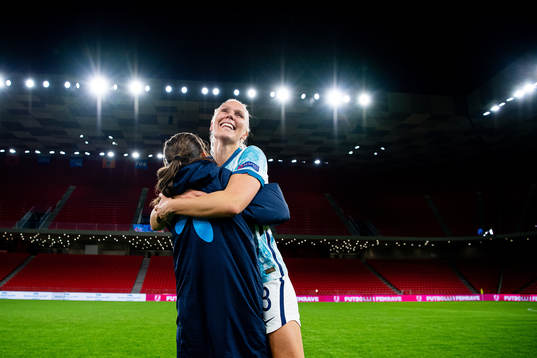 Maria Thorisdottir of Norway celebrates