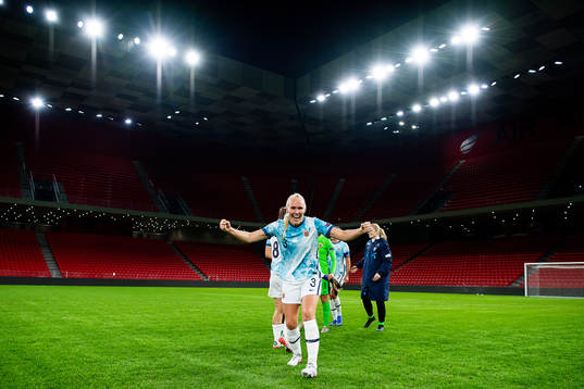 Maria Thorisdottir of Norway celebrates