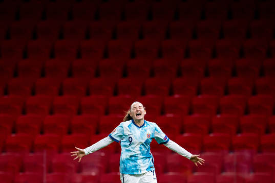 Vilde Hasund of Norway celebrates