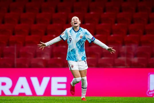 Vilde Hasund of Norway celebrates
