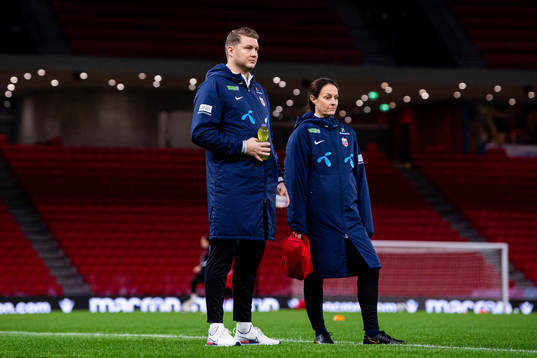 Marius Eriksrud, masseur, and Margareta Endresen, physio of