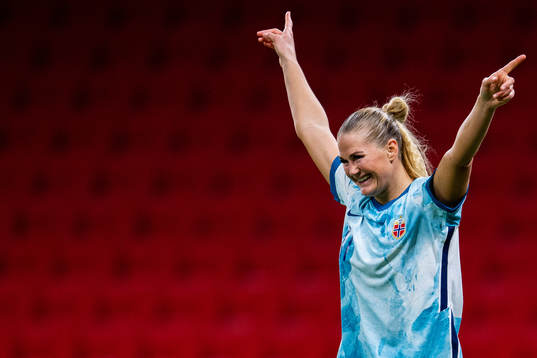 Lisa-Marie Karlseng Utland of Norway celebrates