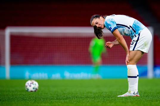 Vilde Bøe Risa of Norway in pain