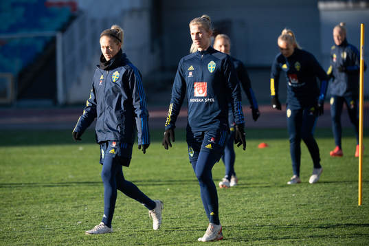 Emma Kullberg och Sofia Jakobsson of the Swedish women's