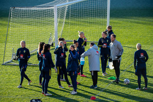 Players of the Swedish women's national football team