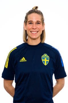 Fysioterapeut Maria Dalenfjäll i F16-landslaget
