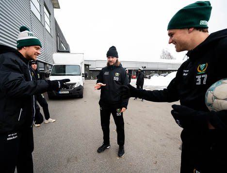 Färjestads Jacob de la Rose, Linus Johansson och Adam