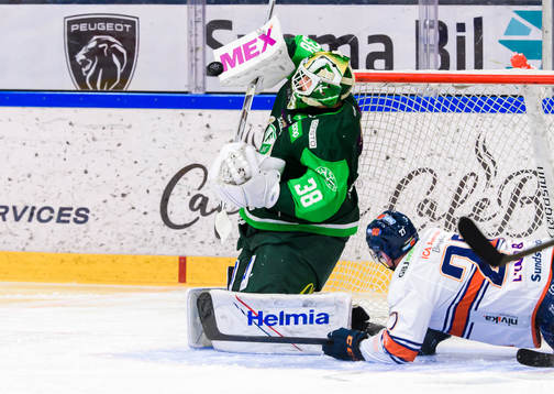Färjestads målvakt Dominik Furch