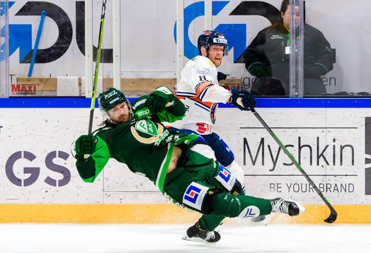 Växjös Ludvig Claesson och Färjestads Linus Johansson