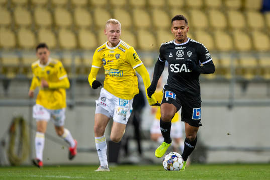 Falkenbergs Adam Bergmark Wiberg och Brages Seth Kanteh