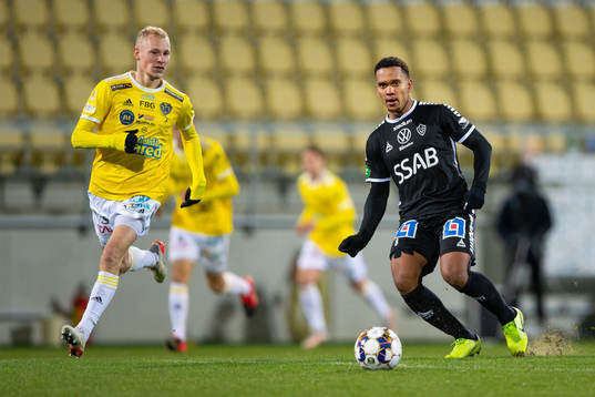 Falkenbergs Adam Bergmark Wiberg och Brages Seth Kanteh