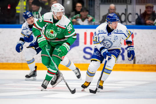 Rögles Ted Brithén och Leksands Mikael Ruohomaa