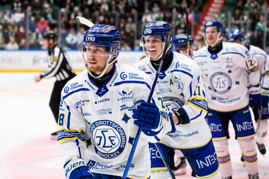 Leksands Justin Glenn Kloos jublar