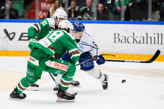 Rögles Dennis Everberg och Leksands Emil Heineman
