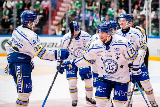 Leksands Justin Glenn Kloos jublar
