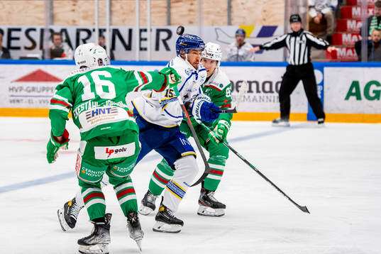 Leksands Max Veronneau  och Rögles Adam Tambellini
