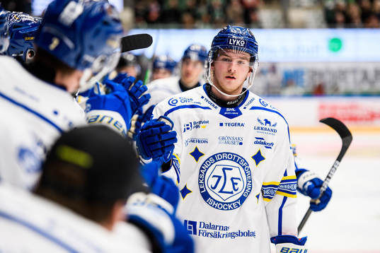 Leksands Calle Själin jublar efetr 0-2