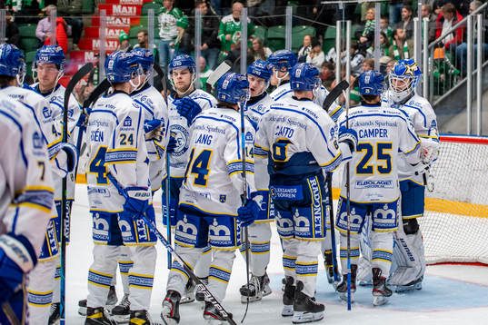 Leksands målvakt Kasimir Kaskisuo jublar