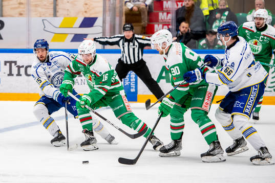 Leksands Max Veronneau och Rögles Lucas Ekeståhl Jonsson