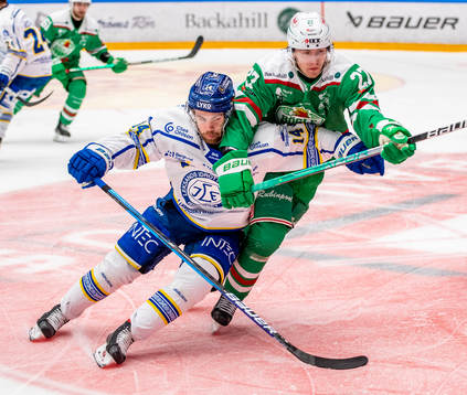 Leksands Oskar Lang  och Rögles Linus Sjödin