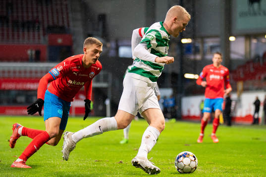 Helsingborgs Dennis Olsson och Västerås Simon Johansson