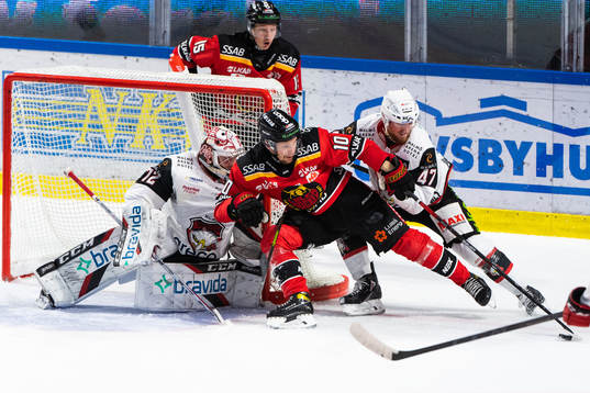Luleås Einar Emanuelsson och Malmö Redhawks Joakim Ryan