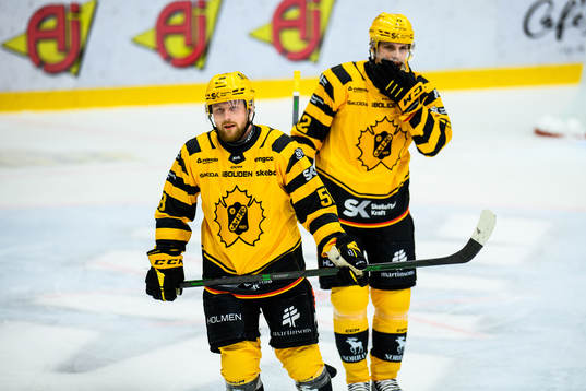 Skellefteås Oskar Nilsson och Jonathan Johnson deppar
