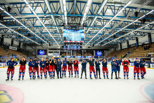 Oskarshamns spelare jublar