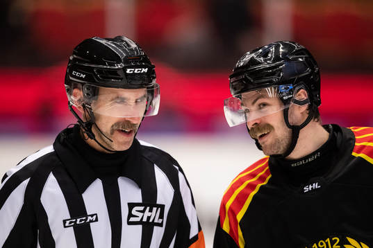 Domare Linus Öhlund och Brynäs Emil Molin