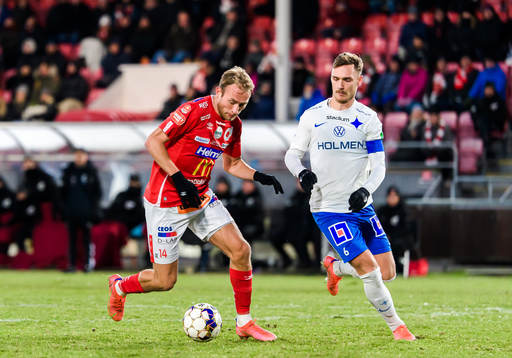 Degerfors Villiam Dahlström och IFK Norrköpings Linus
