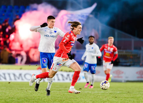 IFK Norrköpings Carl Björk och Degerfors Gustav Granath